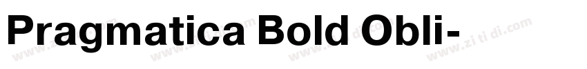 Pragmatica Bold Obli字体转换